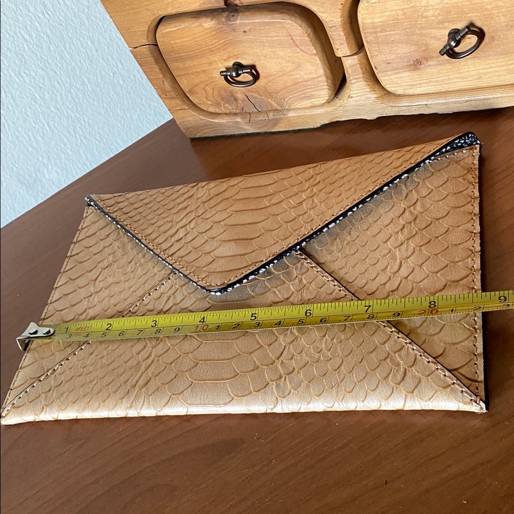 Loeffler Randall Python Embossed Envelope Clutch - image 6